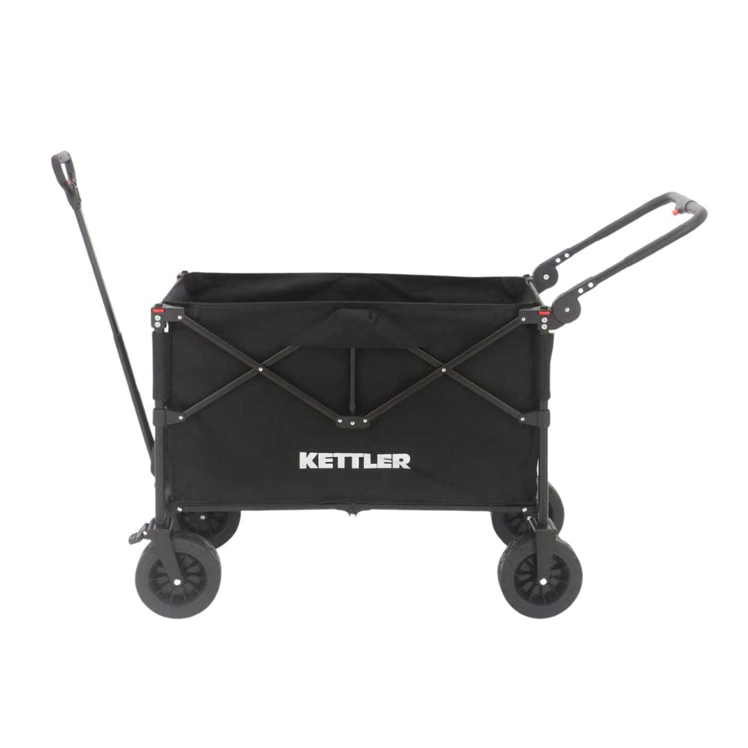 Seitenansicht des Kettler Bollerwagen EASY ohne Verdeck in Schwarz