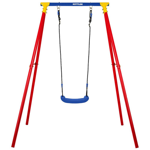 KETTLER Schaukel Single in blau rot - Robuste Einzelschaukel für den Garten, aus hochwertigem Material gefertigt. Perfekt für Kinder die gerne im Freien schaukeln.