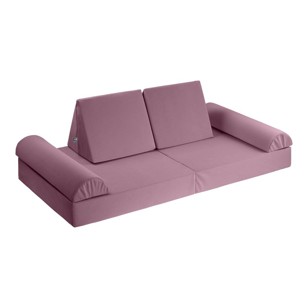 KETTLER Spielsofa KREATY Dusty Rose - Ansicht als Sofa mit Kissen und Armlehne