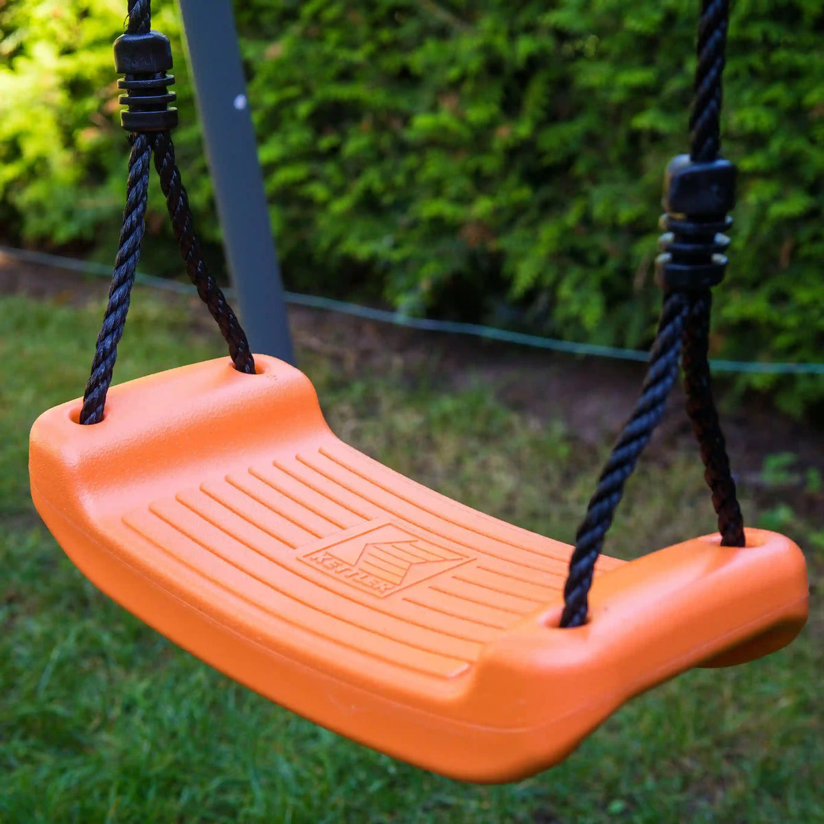 Sparpaket KETTLER Einzelschaukel SINGLE Grau/Orange + Nestschaukel im Einsatz