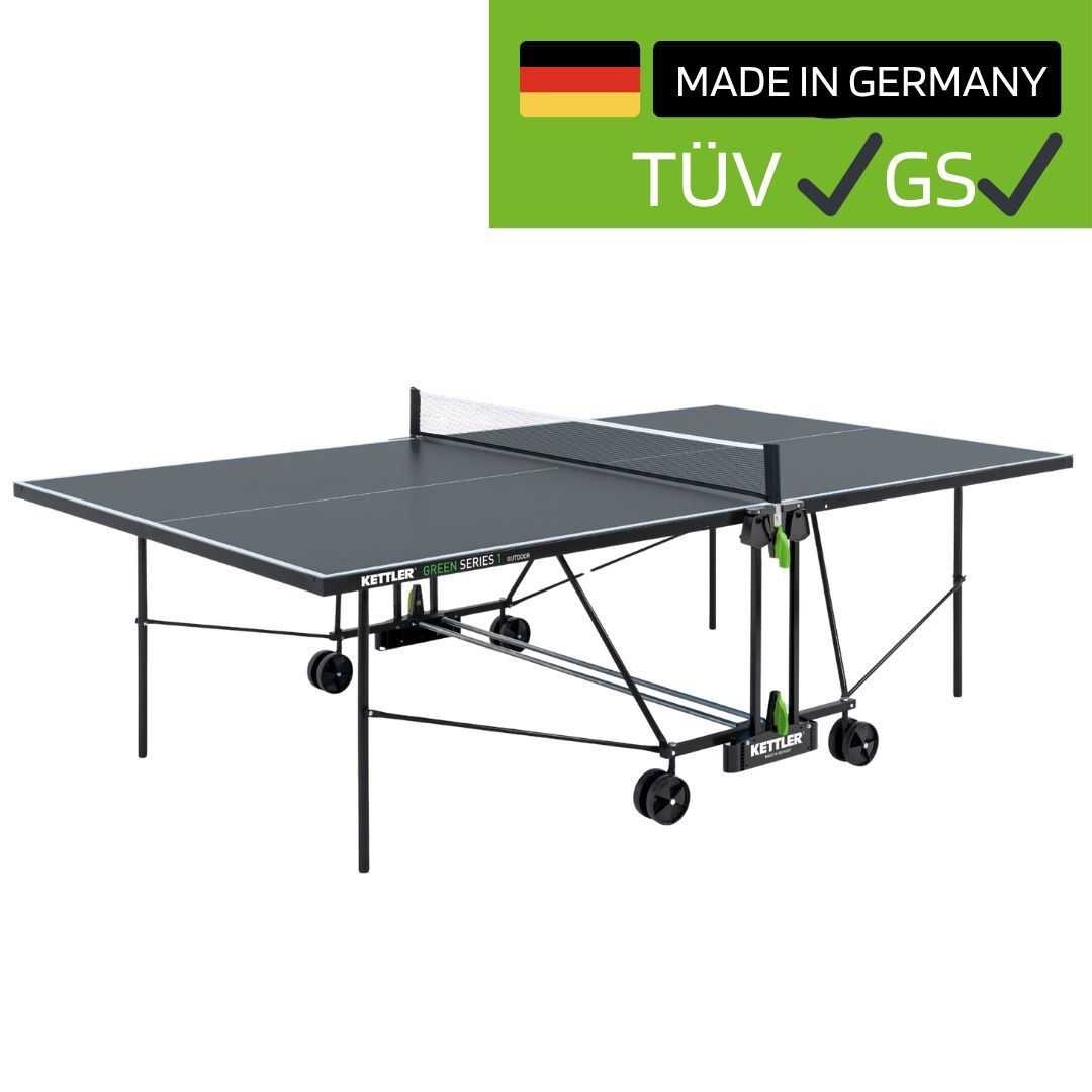 KETTLER K1 Outdoor Tischtennisplatte - Wetterfeste Tischtennisplatte mit TÜV und GS Zertifizierung
