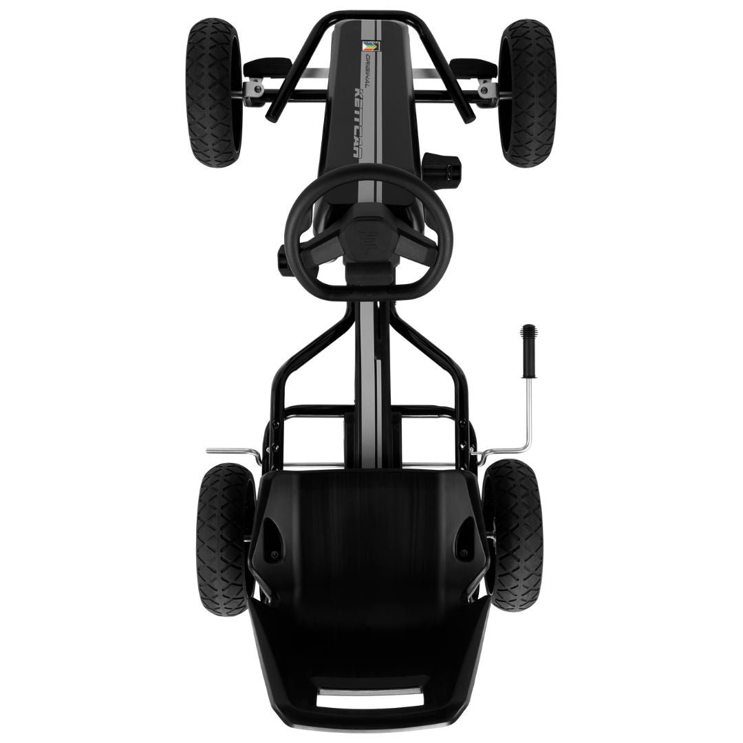 Komplette Ansicht des KETTLER Kettcar Evolution in schwarz von oben