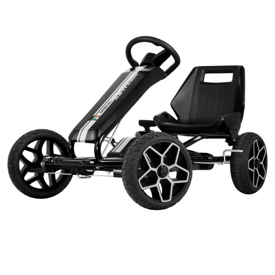 KETTLER Kettcar Evolution in schwarz - Robustes Pedal-Gokart für aktiven Fahrspaß im Freien