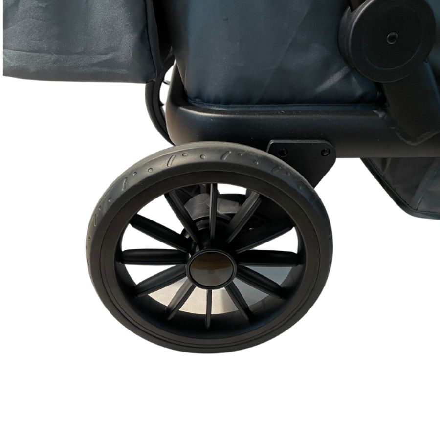 Klappbollerwagen KETTLER COMPACT Hinterrad im eingebauten Zustand am Bollerwagen