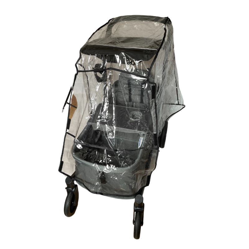 Carrito plegable KETTLER COMPACT Capota para la lluvia: vista frontal del carrito con la capota para la lluvia cerrada