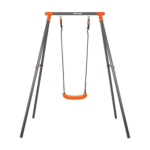 KETTLER Schaukel Single in grau orange - Robuste Einzelschaukel für den Garten, aus hochwertigem Material gefertigt. Perfekt für Kinder die gerne im Freien schaukeln.