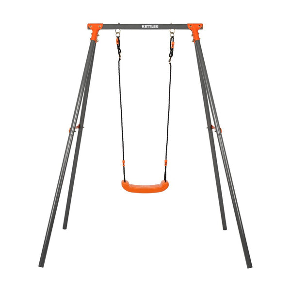 KETTLER Schaukel Single in grau orange - Robuste Einzelschaukel für den Garten, aus hochwertigem Material gefertigt. Perfekt für Kinder die gerne im Freien schaukeln.