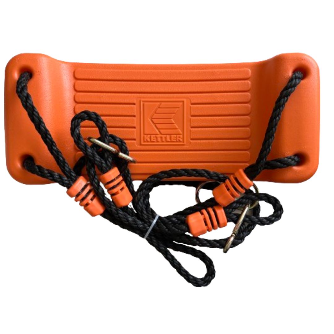 KETTLER Schaukelsitz orange - Schaukelbrett aus wetterbeständigem Kunststoff und mit flexiblem, verstellbaren Seil
