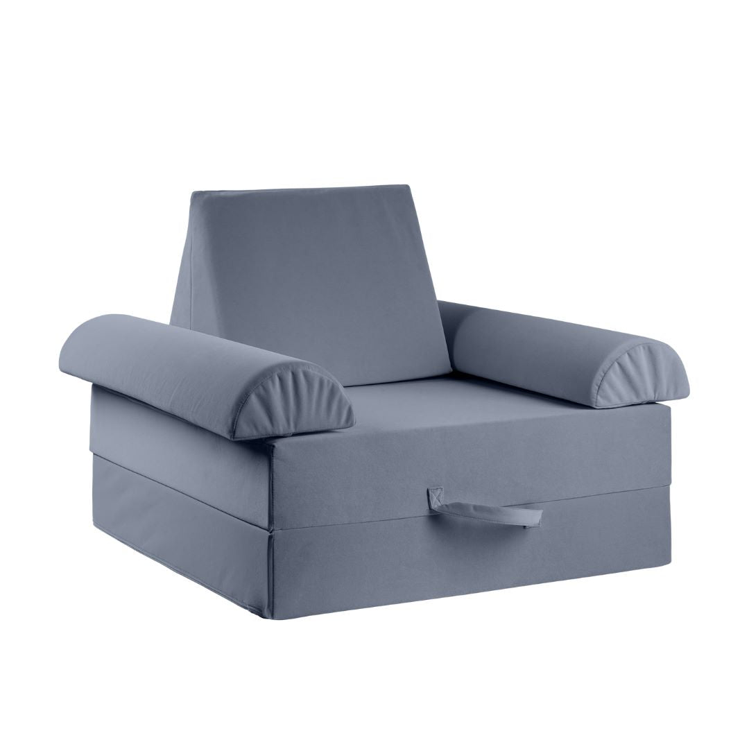 KETTLER Spielsofa KREATY Grau - Ansicht als Sessel mit Rückenlehne und Armlehne