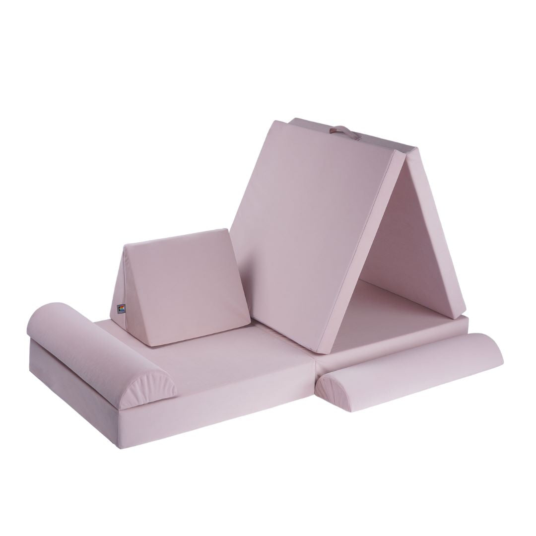 KETTLER Spielsofa KREATY Powder Pink - Vielseitiges und bequemes Spielsofa für Kinder. Robuste Verarbeitung und kinderfreundliche Materialien. Waschbare Bezüge