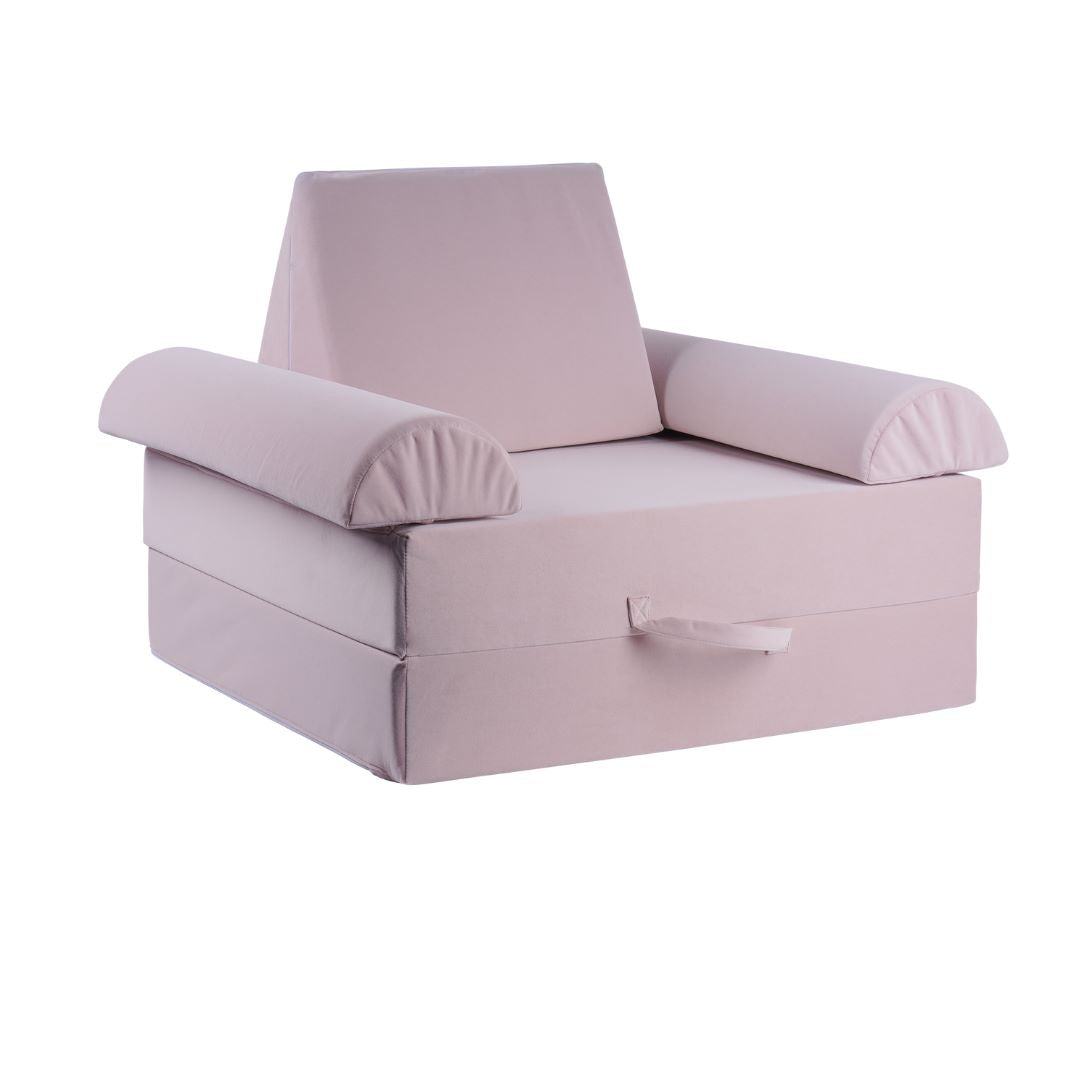 KETTLER Spielsofa KREATY Powder Pink - Ansicht als Sessel mit Rückenlehne und Armlehne