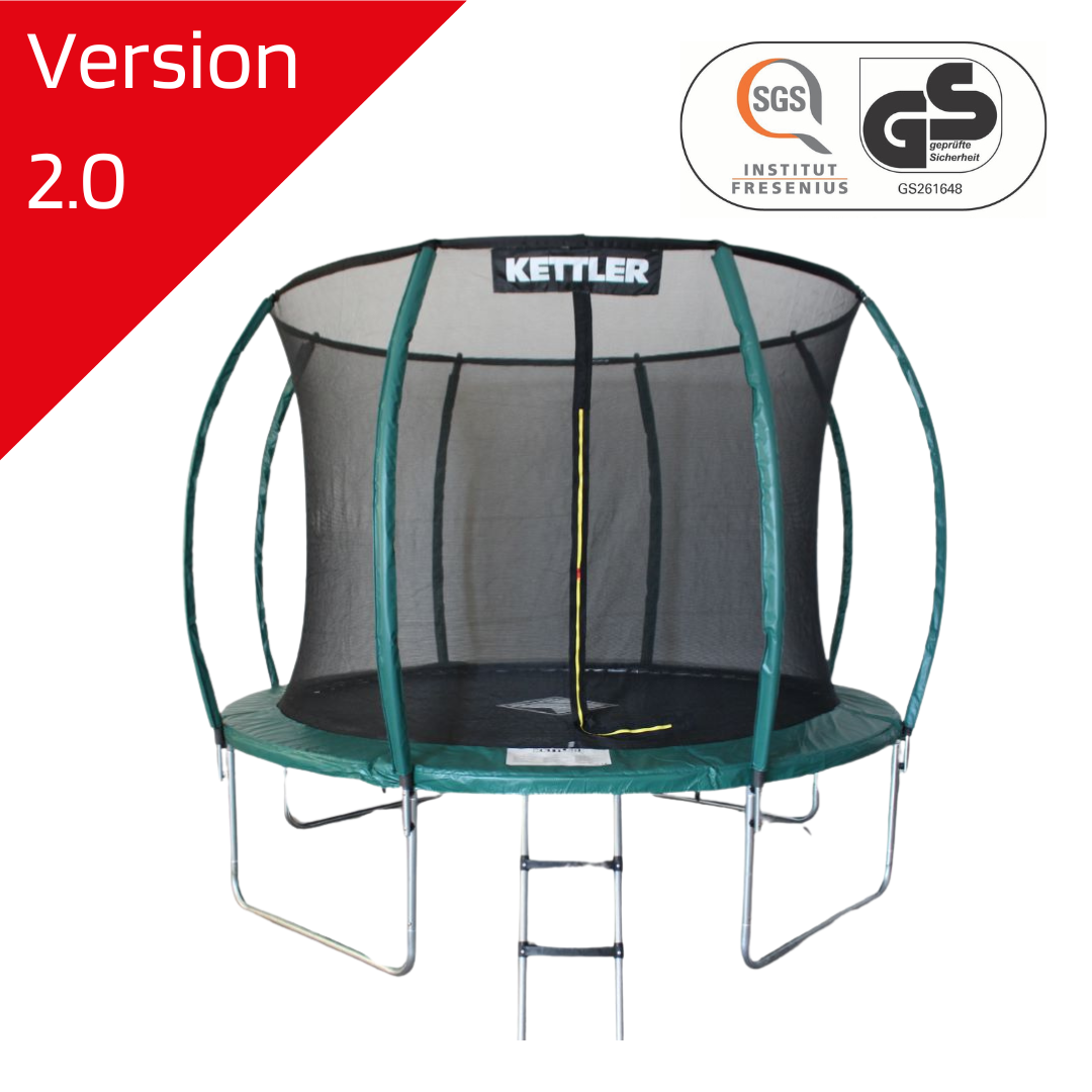 KETTLER Trampolin JUMP 305 Navy Grün - GS geprüft